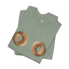 Funny Sexist Bagel Tee - The Bagels Are Hot Come An Get Em Graphic Shirt