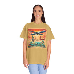 Vintage-Inspired Travel T-Shirt - 'Take a Jumbo Across the Water, Like to See America'