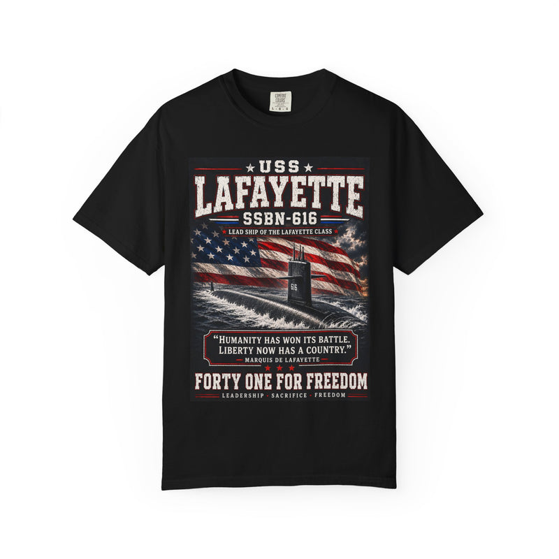 USS Lafayette SSBN-616 Submarine T-Shirt — Forty One For Freedom Patriotic Tee
