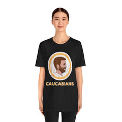 Bearded Graphic Tee - Funny Caucasians Satire Head Shot Unisex Jersey Short Sleeve Tee