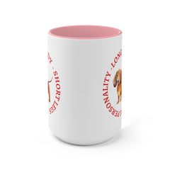 Dachsund Two Tone Accent Mug, 11oz 15oz