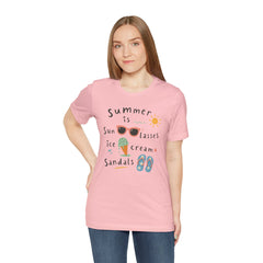 Summer Is — Graphic Tee (Sunglasses, Ice Cream & Sandals)