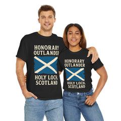 Honorary Outlander Heavy Cotton Tee, Holy Loch Scotland Shirt, Outlander Fan Gift, Casual Tee, Travel Souvenir, Unisex T-Shirt