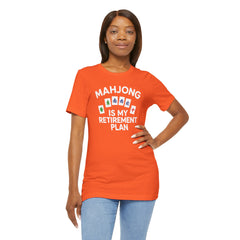 Mahjong Retirement Plan Tee, Fun Unisex T-Shirt for Game Lovers, Perfect Gift for Retirees, Mahjong Enthusiasts, Casual Wear