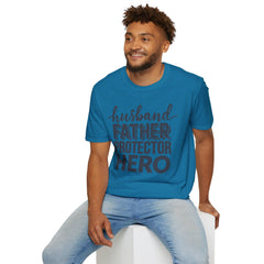 Husband Father Protector Hero Unisex Softstyle T-Shirt