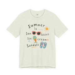 Summer Is — Graphic Tee (Sunglasses, Ice Cream & Sandals)
