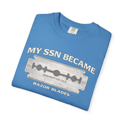 My SSN Became Razor Blades Graphic Vintage Submarine Veteran Tee