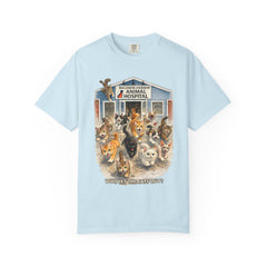 Front Graphic "Who Let the Cats Out?" Baldwin Harbor Animal Hospital Cute Vet Clinic T Shirt