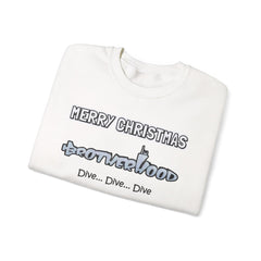 Bolder Font MERRY  CHRISTMAS Submarine Brotherhood -Unisex Crewneck Sweatshirt
