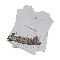 How Submarines Work Unisex Tee - Educational Graphic Shirt for Maritime Enthusiasts