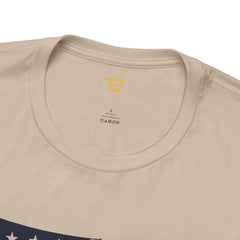 Red White and Blue Farmer Graphic, Unisex Jersey Short Sleeve Tee