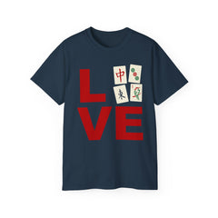 LOVE Mahjong with tile images Unisex Ultra Cotton Tee / See our matching coffee mugs