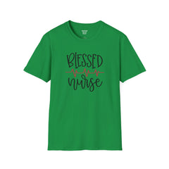 Blessed Nurse - Unisex Softstyle T-Shirt | Nurse Awareness, Medical Wear, Gift For Her, Scrubs Tee, Medical Staff Gift, Registered Nurse, RN