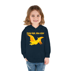 Flying high, dino-style! - Toddler Pullover Fleece Hoodie