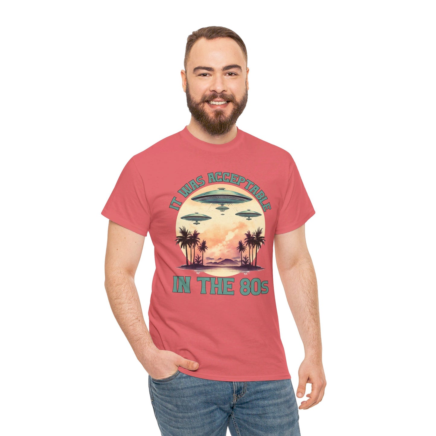 Funny 80s UFOs - Unisex Heavy Cotton Tee