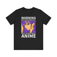 Funny Anime Talk Quote with Girl - Unisex Jersey Short Sleeve Tee