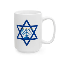 Star of David with  Menorah Jewish Graphic Ceramic Mug (11oz, 15oz)