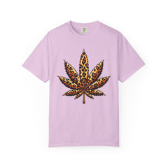 Vintage Leopard Cannabis Leaf T-shirt — Weed Lover Stoner Gift
