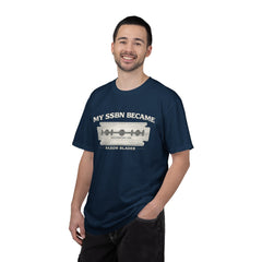 My SSBN Became Razor Blades Graphic Vintage Submarine Veteran Tee