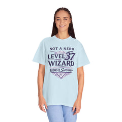 Level 37 Wizard T-Shirt — "Not a Nerd" THAC0 Survivor D&D Gamer Tee