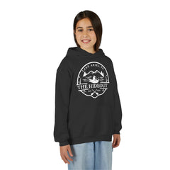 Youth Hoodie — 'The Hideout' Lake Ariel PA Cabin Adventure Hoodie