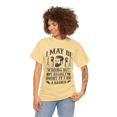 Humorous Barber Tee, Funny Barber Gifts, Unisex Cotton Shirt, Barber Appreciation, Father's Day Gift Tee, Hair Stylist T-Shirt