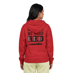 Submariner Red Friday Full-Zip Hoodie — "On Fridays We Wear Red" Patriotic Support Sweatshirt