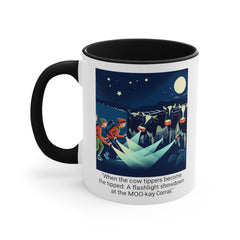 COW TIPPING Awareness - Accent Mugs | Cow Tipping Is Real, Bovine Humor. Gift For Him, Gift For Her, Farm Humor, Cow Fan Gift, Farm Animal