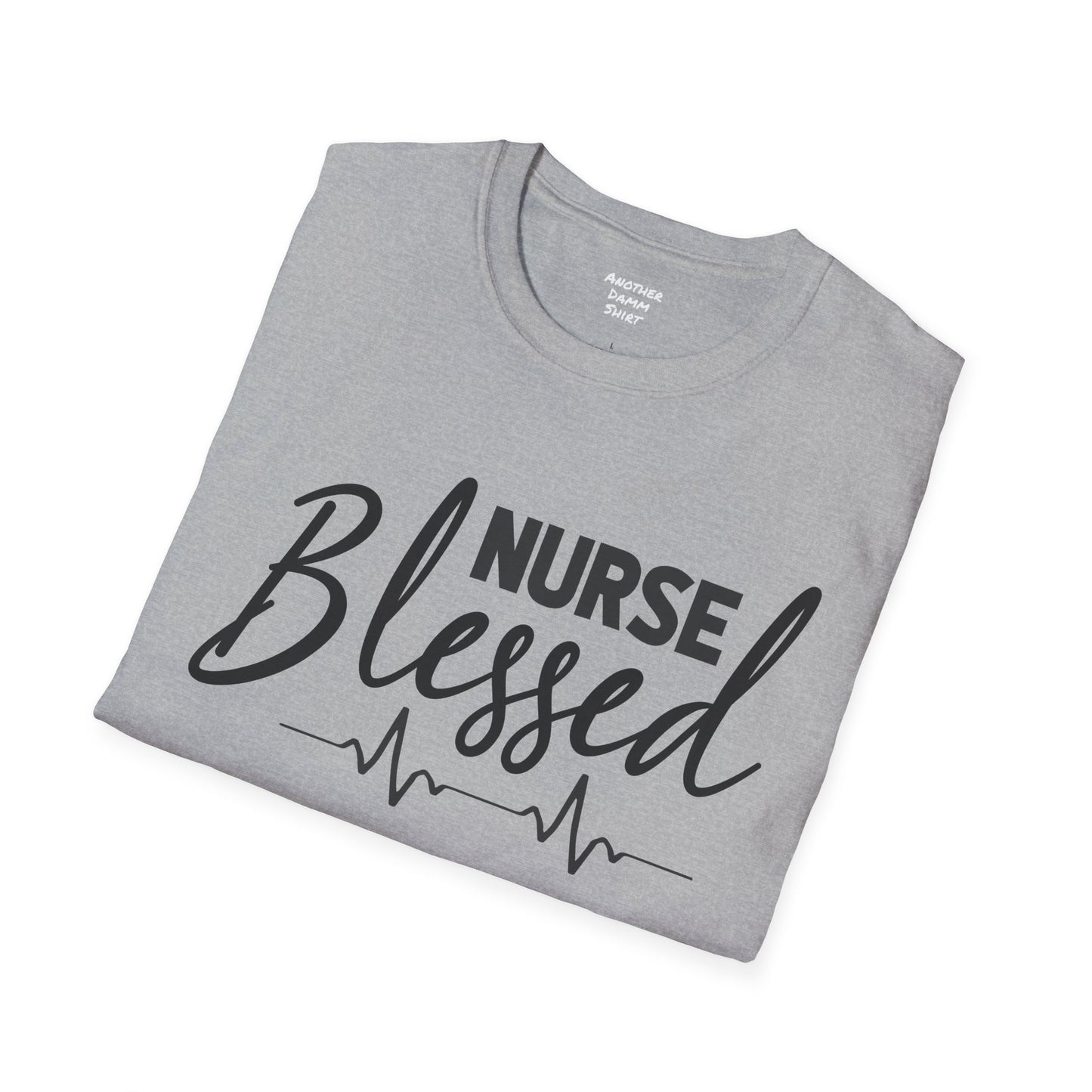 Blessed Nurse - Unisex Softstyle T-Shirt | Nurse Awareness, Medical Wear, Gift For Her, Scrubs Lover, Hospital Staff Gift, Registered Nurse