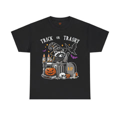 Halloween Trick Or Trashy Raccoon! Graphic Unisex Heavy Cotton Tee