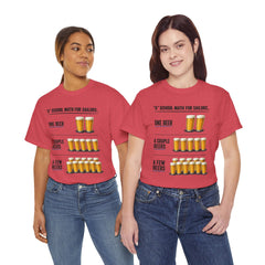 T-Shirt -  "A" School Math for Sailors Funny Beer Graphic Tee