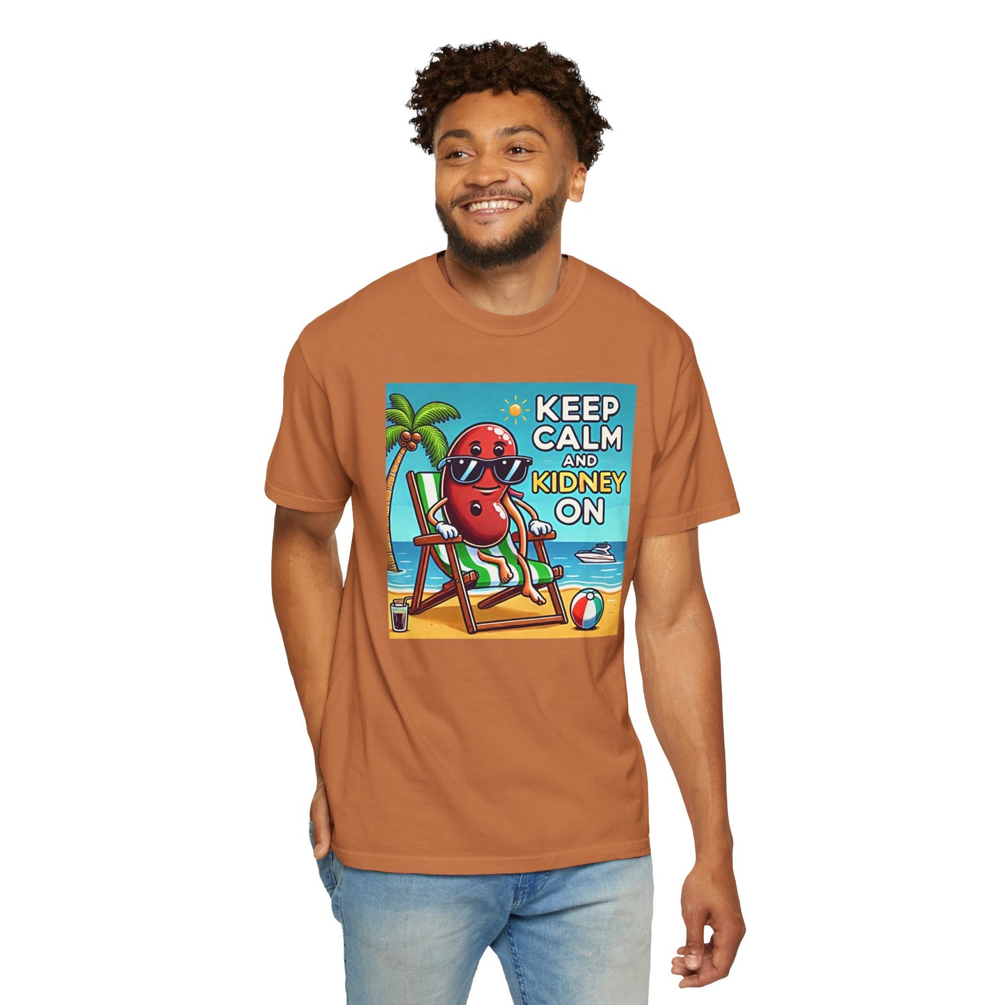 Keep Calm And Kidney On Graphic Unisex Garment-Dyed T-shirt