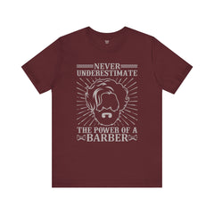 Never Underestimate the Power of a Barber Tee - Unisex Short Sleeve Shirt, Barber Gift, Hair Stylist Apparel, Funny Barber Shirt, [...]