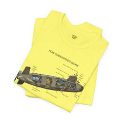How Submarines Work Unisex Tee - Educational Graphic Shirt for Maritime Enthusiasts