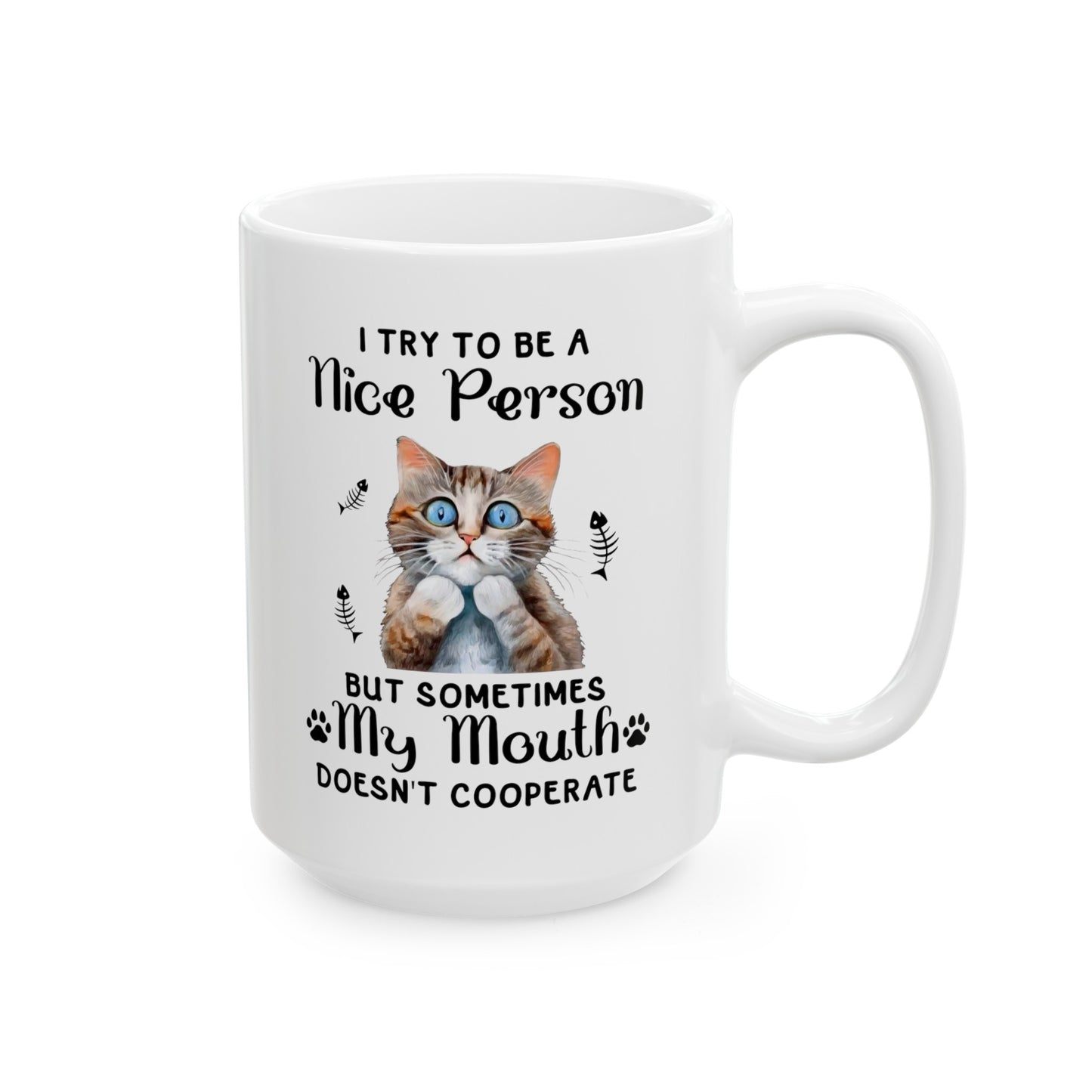 Cat lover mug, cat confession mug, ceramic cat mug, 11oz, 15oz, sarcastic cat gift, funny cat mug, graphic cat gift, funny cat gift