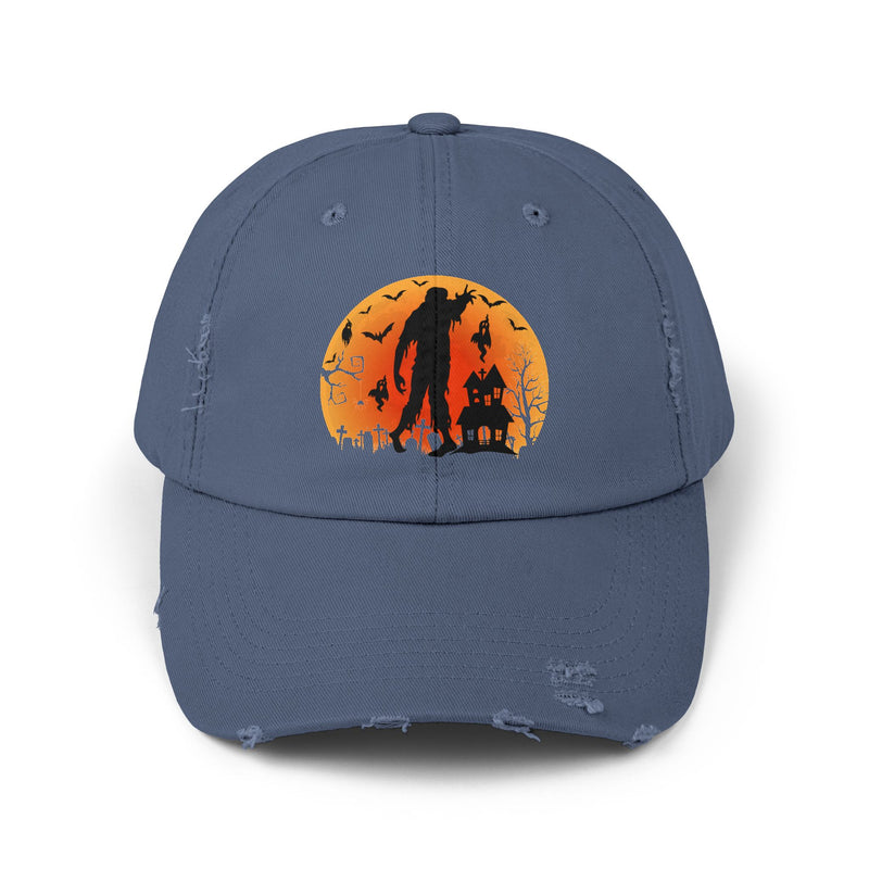 Haunted House Zombie Unisex Distressed Cap