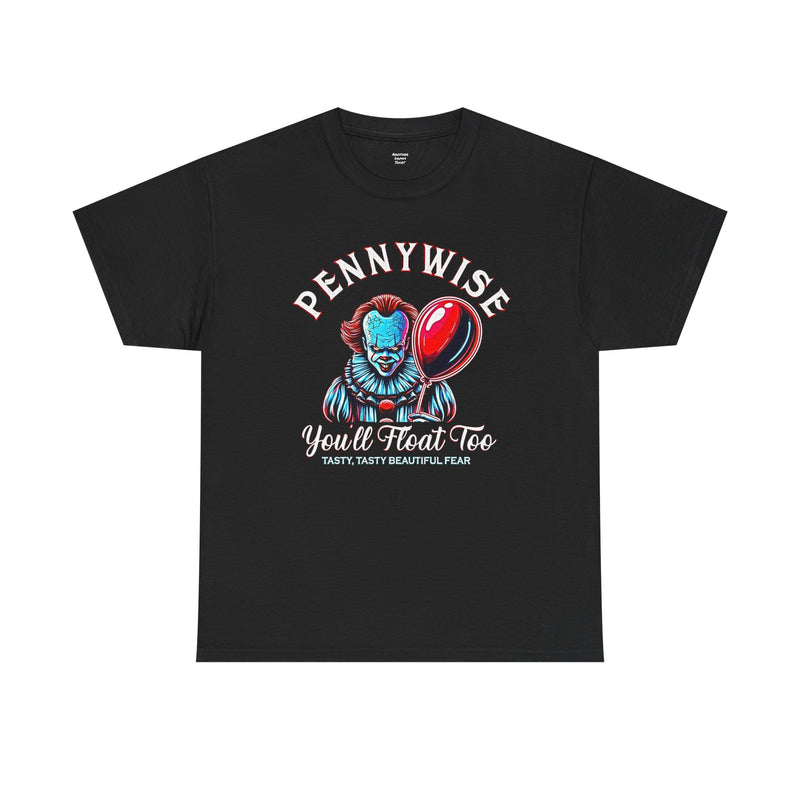 Horror Clown Red Balloon Tee — “You’ll Float Too” Graphic Shirt