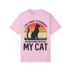 Workout & Cat Lover Unisex T-Shirt - I Just Want to Workout and Hang with My Cat