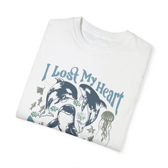 Sea Creatures, I Lost My Heart To The Ocean -  Graphic Unisex Garment-Dyed T-shirt