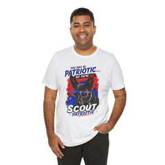 Personalized With Your Dogs Image and Name Patriotic Unisex Jersey Short Sleeve Tee