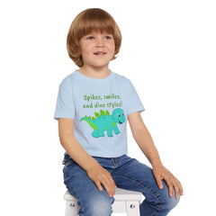 Spikes, Smiles and Dino Styles Graphic Toddler T Shirt