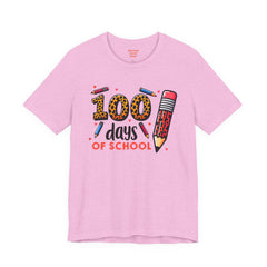 100 DAYS OF SCHOOL - Unisex Jersey Short Sleeve Tee | Elementary School Holiday, Gift For Her, Gift For Him, Teacher Shirt, Classroom Shirt