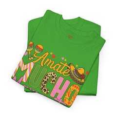 Amate Mucho Mamacita T-Shirt - Vibrant Cultural Love Unisex Heavy Cotton Tee