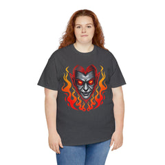 Flaming Fire Vampire - Graphic Unisex Heavy Cotton Tee