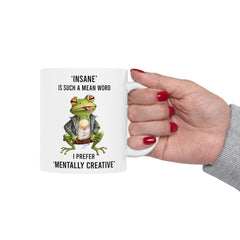 Funny Frog Graphic Mug, white ceramic mug, 11oz, 15oz,