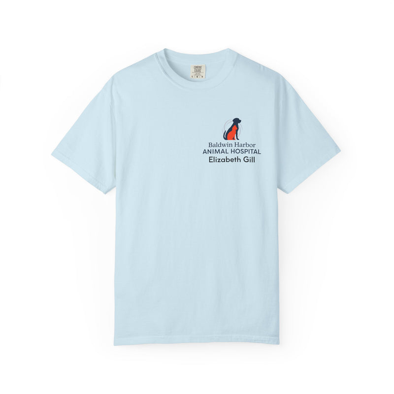 Elizabeth Gill Front Logo Back Graphic Baldwin Harbor Animal Hospital 