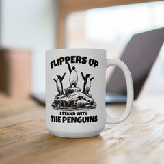Flipping the Penguins Ceramic Mug — Funny Penguin Bird Lover Coffee Cup (11oz, 15oz)
