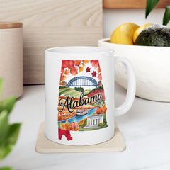 Alabama Watercolor State Mug – Travel Gift or Souvenir – 11oz or 15oz