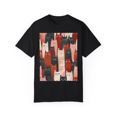 Cute Cat Print Unisex Garment-Dyed T-Shirt - Comfort Colors Soft Perfect for Animal Lovers and Casual Days