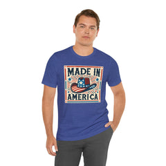 Made In America Cowboy Hat Graphic, Unisex Jersey Short Sleeve Tee